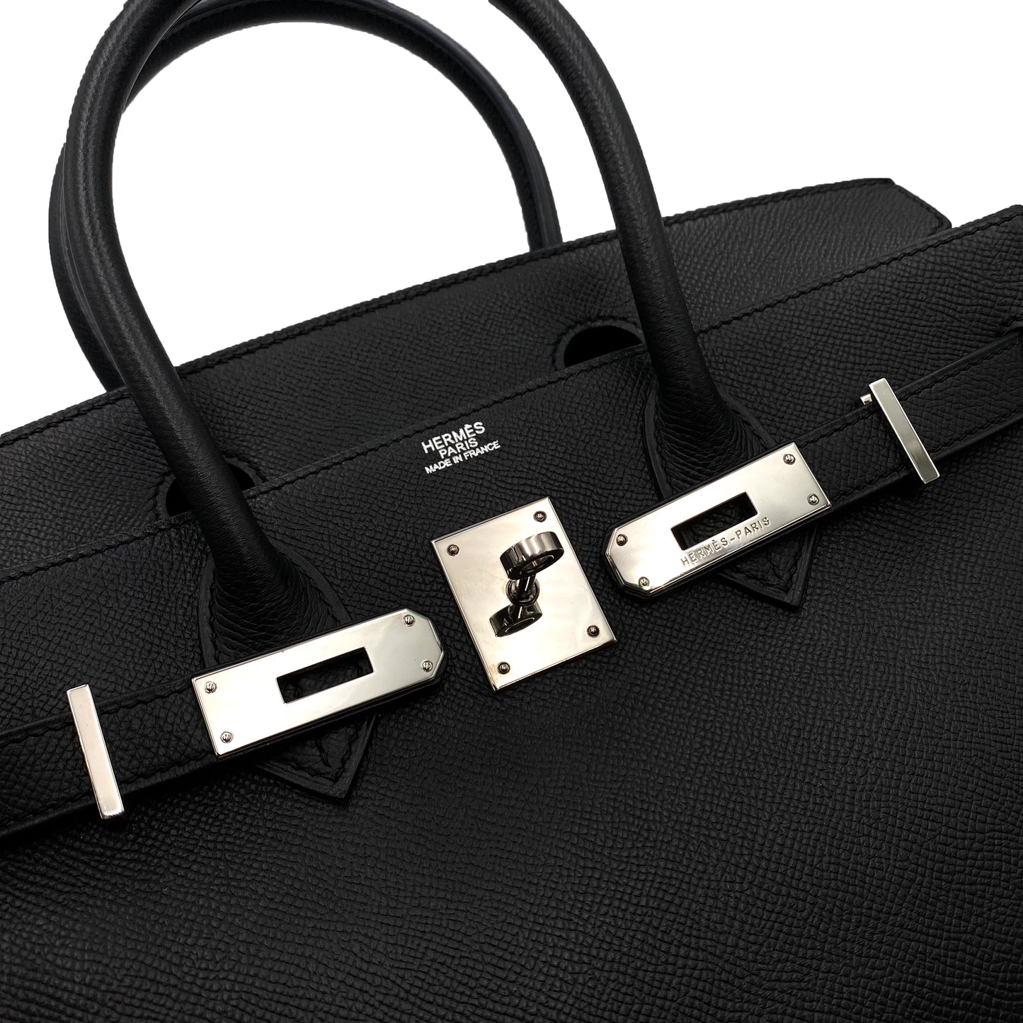 HERMES BIRKIN 30 BLACK EPSOM HAND BAG □M SHW 90249342