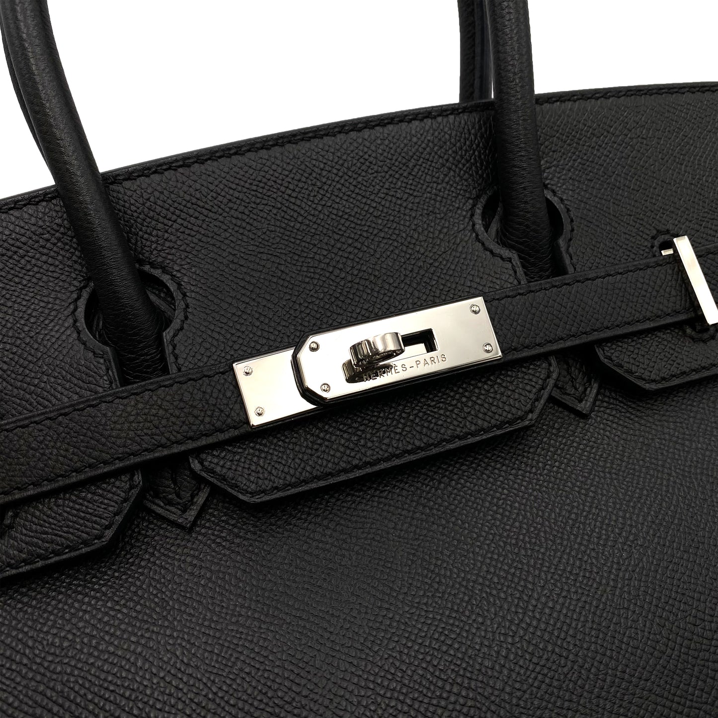 HERMES BIRKIN 30 BLACK EPSOM HAND BAG □M SHW 90249342