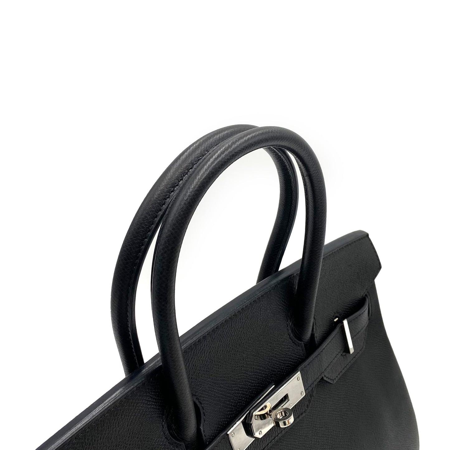 HERMES BIRKIN 30 BLACK EPSOM HAND BAG □M SHW 90249342