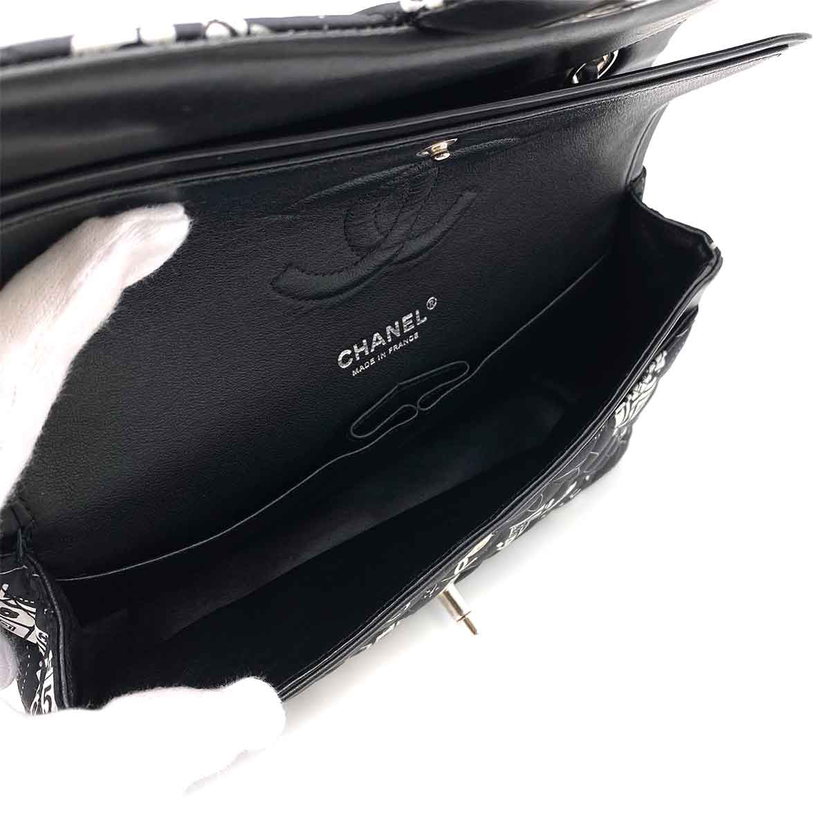 CHANEL VINTAGE CLASSIC FLAP MEDIUM AIRLINE SATIN SHOULDER BAG 90231908