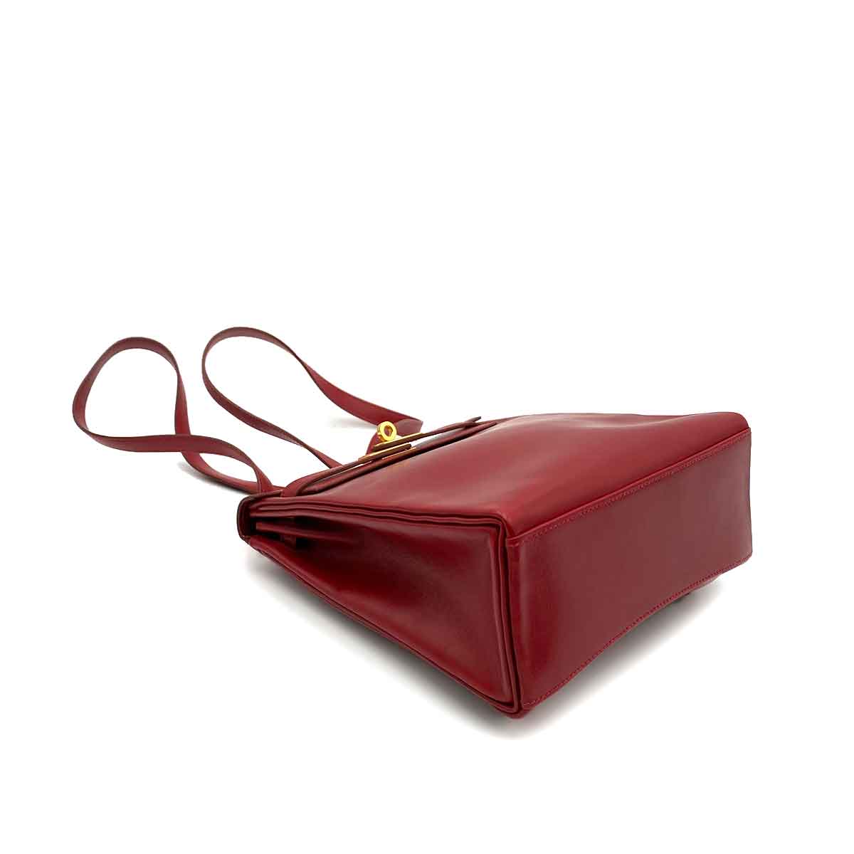 HERMES KELLY AD PM BOXCALF ROUGE H BACKPACK ▢C 90232187