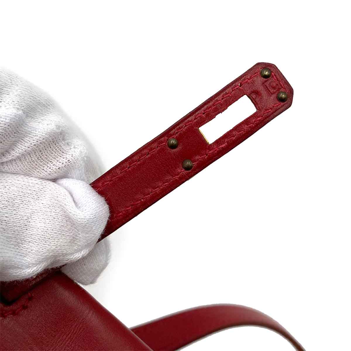 HERMES KELLY AD PM BOXCALF ROUGE H BACKPACK ▢C 90232187