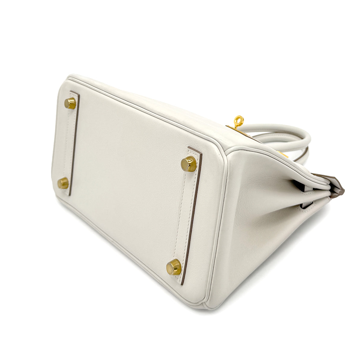 HERMES BIRKIN 25 GRIS PERLE SWIFT HAND BAG B GHW 90232425