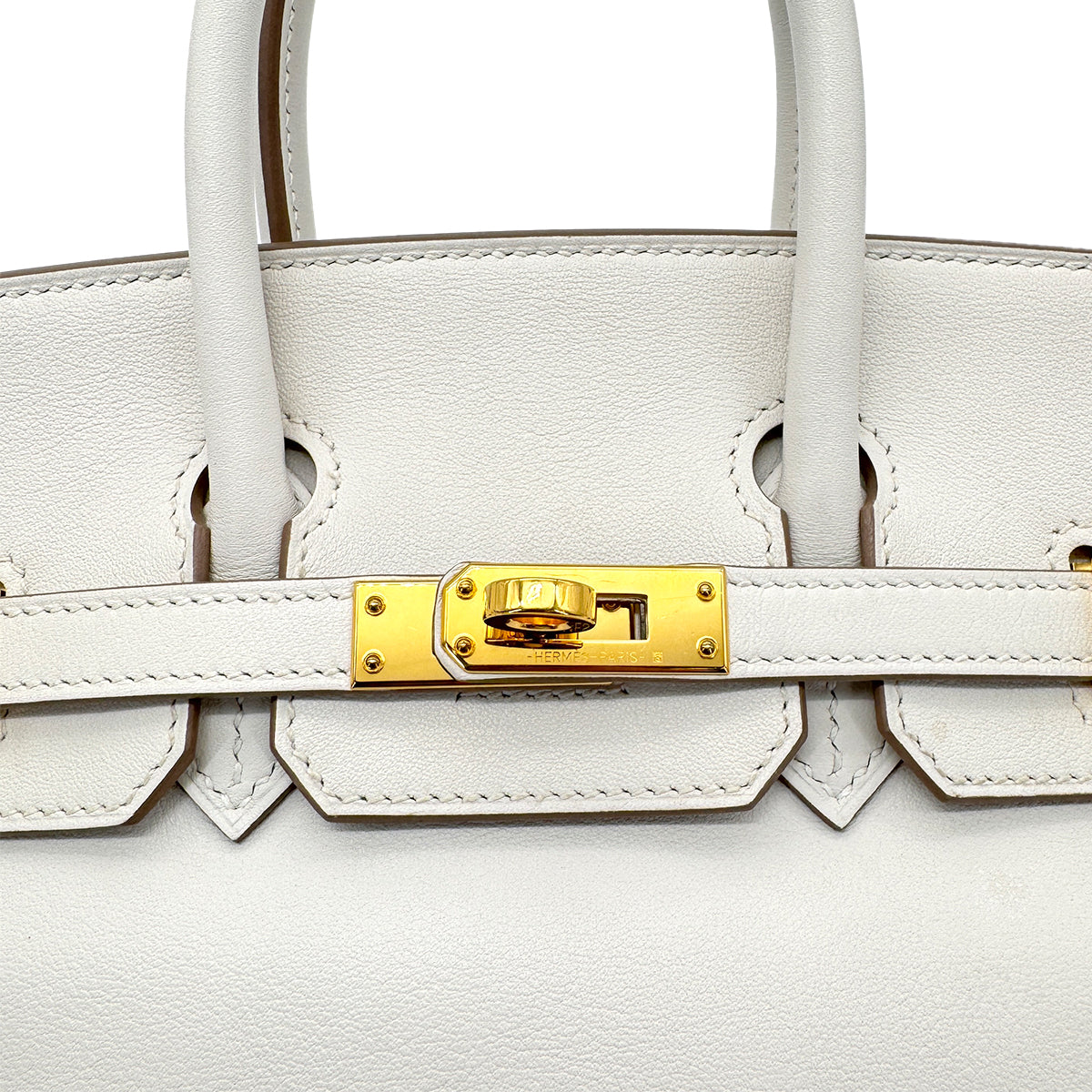 HERMES BIRKIN 25 GRIS PERLE SWIFT HAND BAG B GHW 90232425