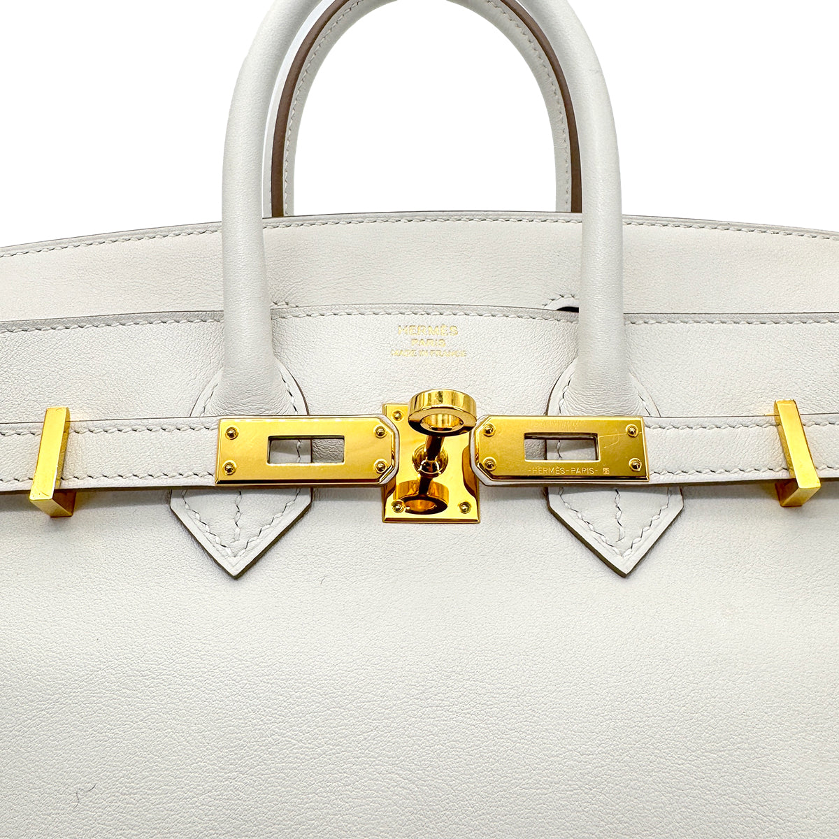 HERMES BIRKIN 25 GRIS PERLE SWIFT HAND BAG B GHW 90232425