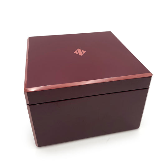 HERMES FACETED JEWELRY CASE BOX BORDEAUX 90234640