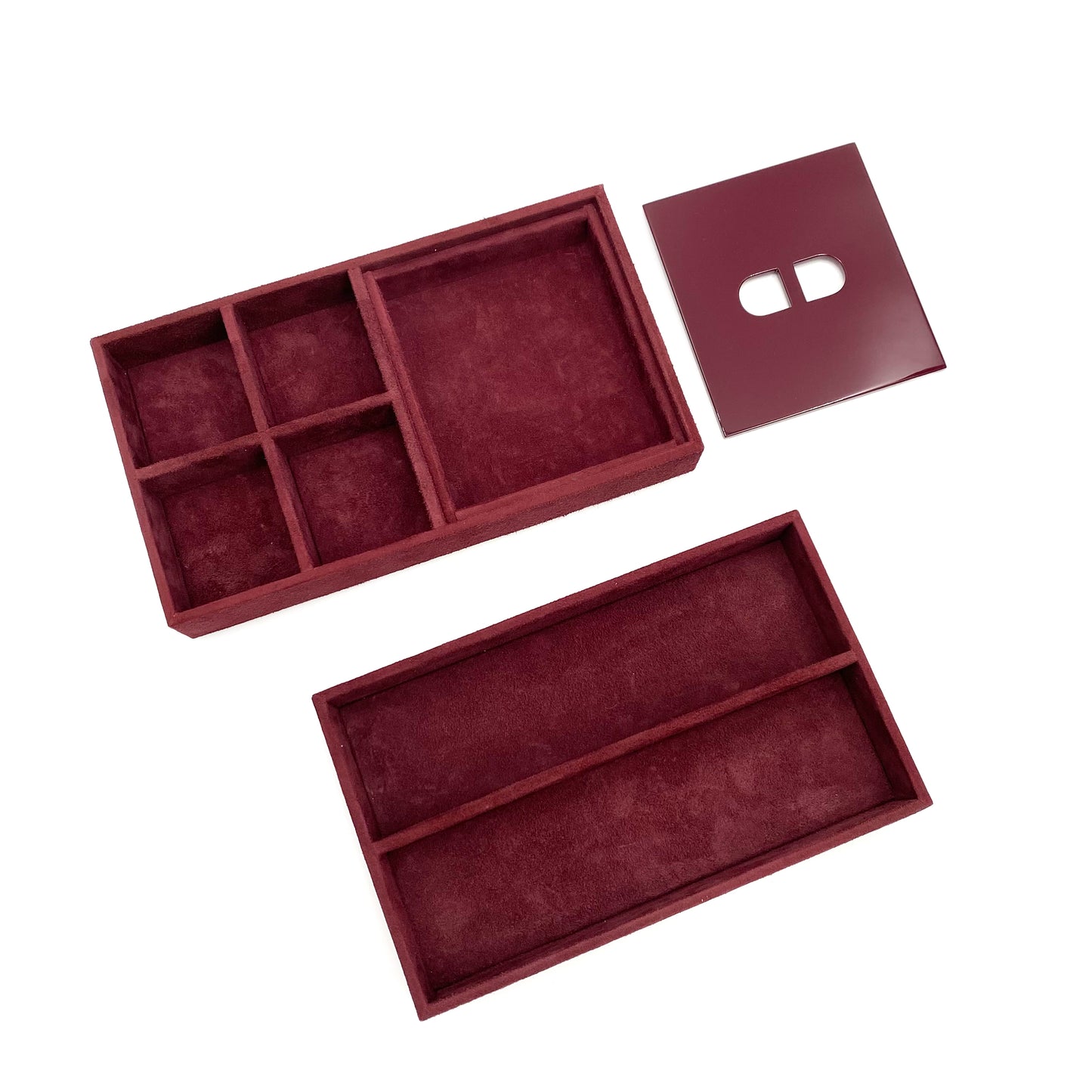 HERMES FACETED JEWELRY CASE BOX BORDEAUX 90234640