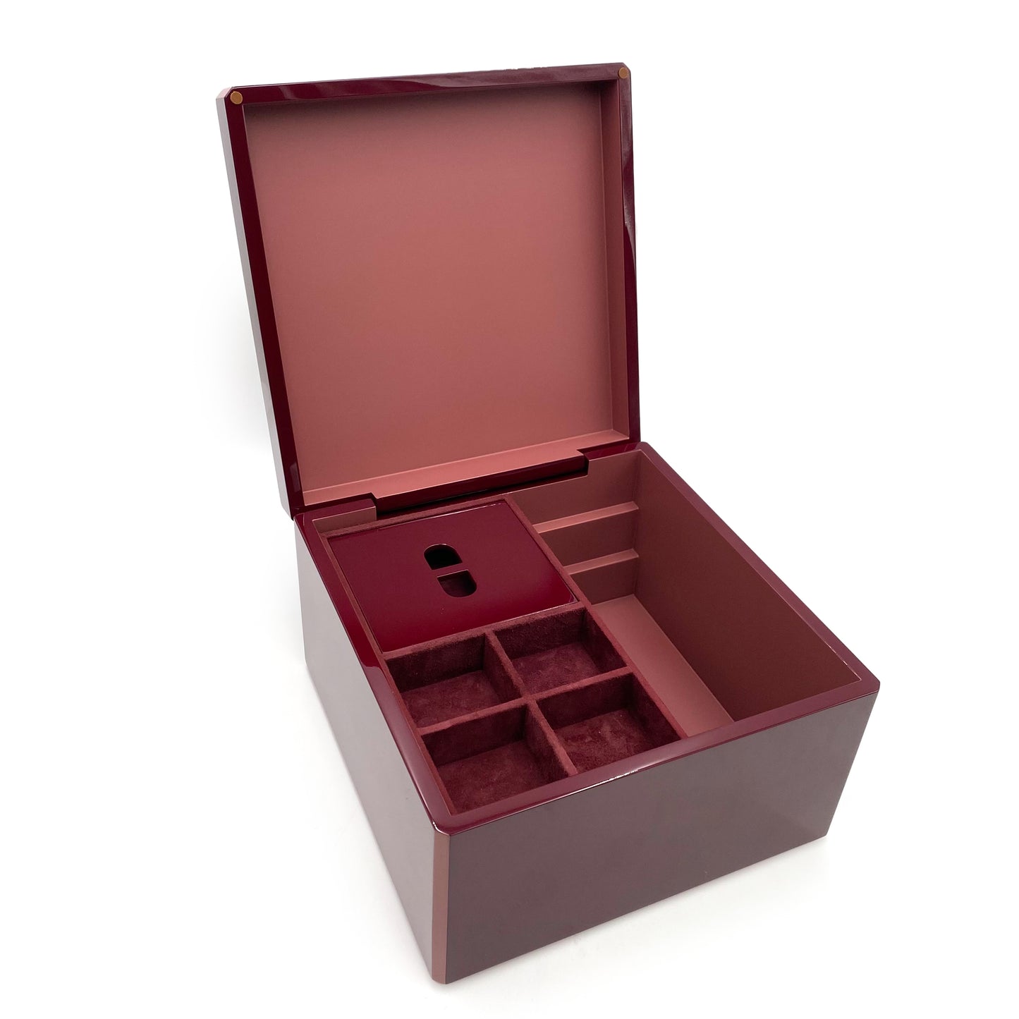 HERMES FACETED JEWELRY CASE BOX BORDEAUX 90234640