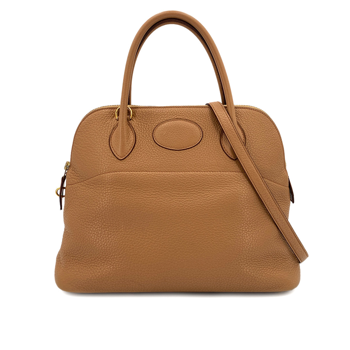 HERMES BOLIDE 31 TABAC CAMEL TAURILLON CLEMENCE HAND SHOULDER BAG ▢L 90247094
