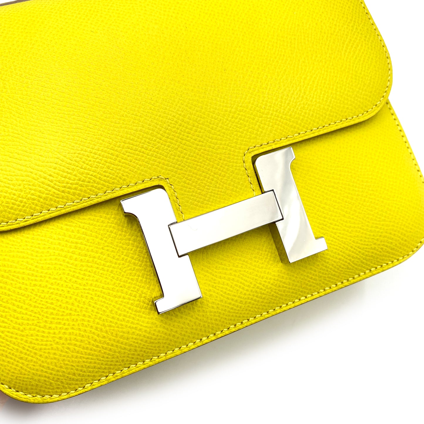 HERMES MINI CONSTANCE 18 LIME EPSON SHOULDER BAG D SHW 90237363