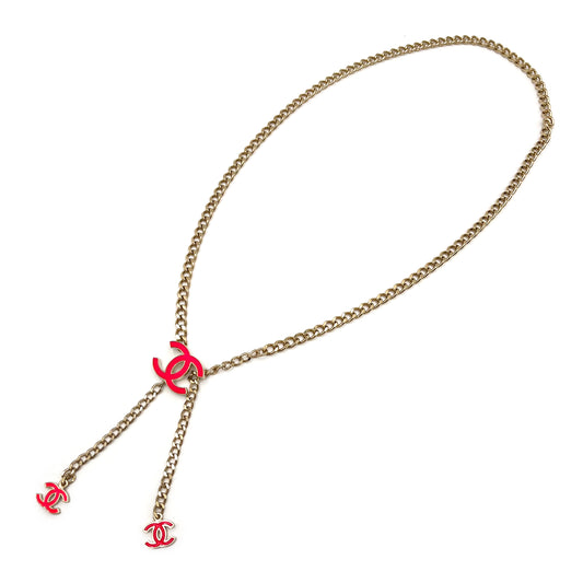 CHANEL CHAIN BELT COCOMARK PINK ACCESSORY 04A 90240413