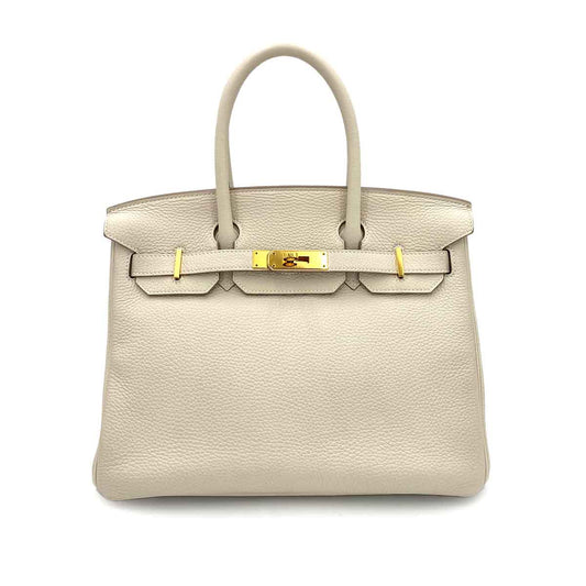 HERMES BIRKIN 30 CRAIE TOGO HAND BAG A 90240952