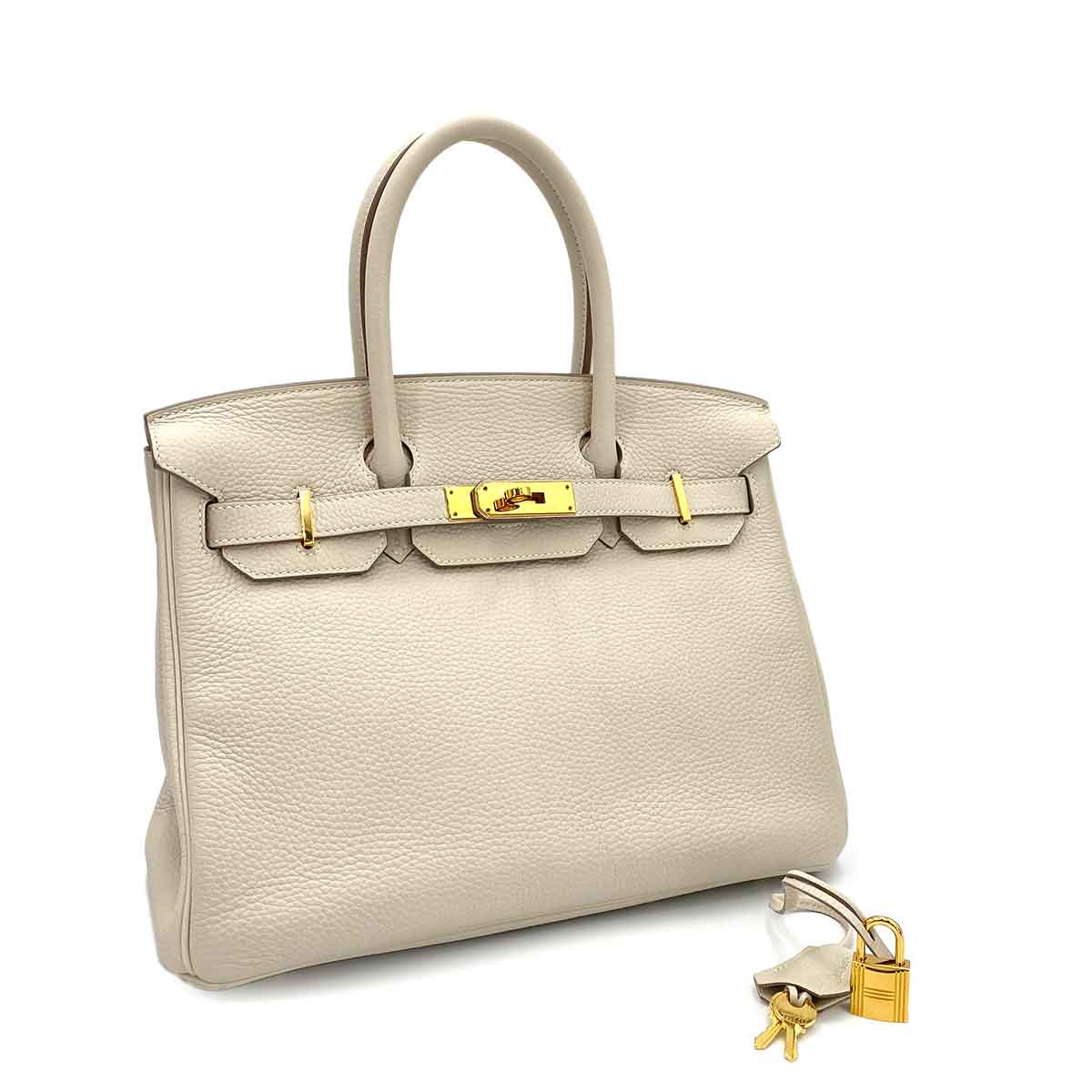 HERMES BIRKIN 30 CRAIE TOGO HAND BAG A 90240952