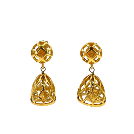 CHANEL VINTAGE EARRINGS COCOMARK BELL MOTIF ACCESSORY 90240970