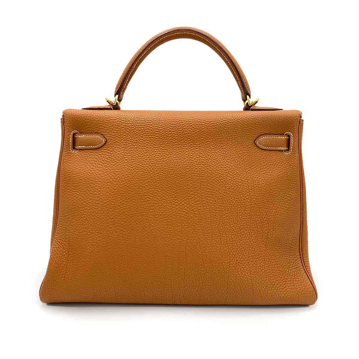 HERMES KELLY 32 RETOURNE GOLD TAURILLON CLEMENCE HAND SHOULDER BAG □K 90240940