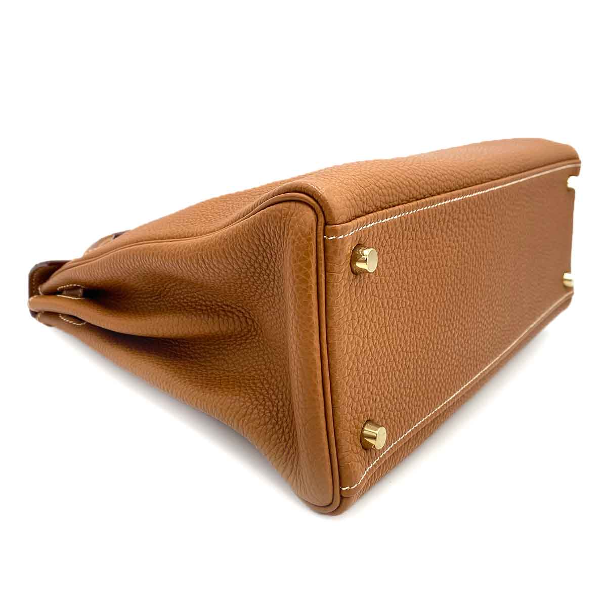 HERMES KELLY 32 RETOURNE GOLD TAURILLON CLEMENCE HAND SHOULDER BAG □K 90240940