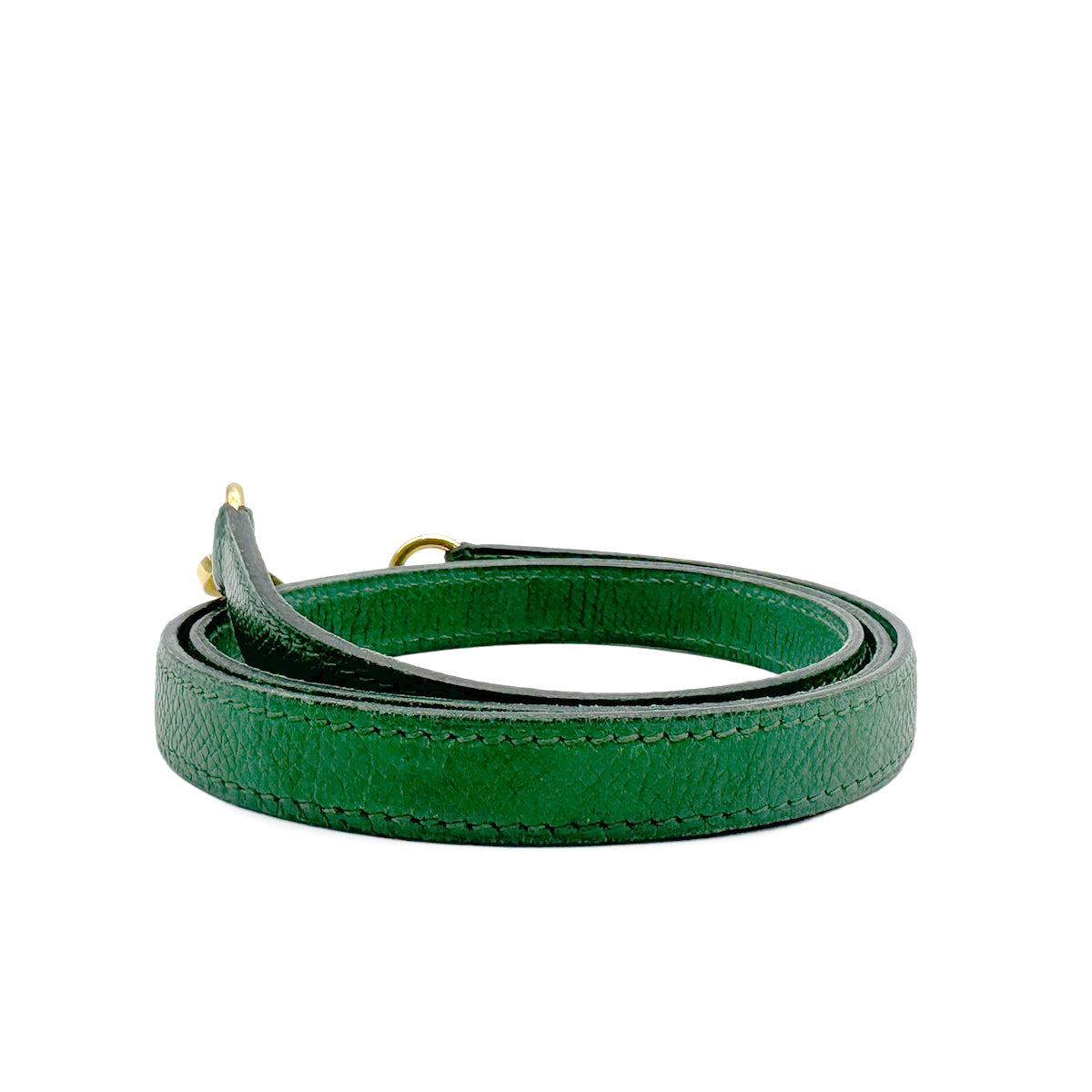 HERMES KELLY BOLIDE GREEN COURCHEVEL SHOULDER STRAP GHW 90241323