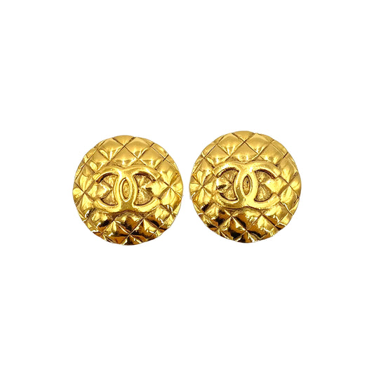 CHANEL VINTAGE EARRINGS ROUND COCOMARK ACCESSORY 90241332