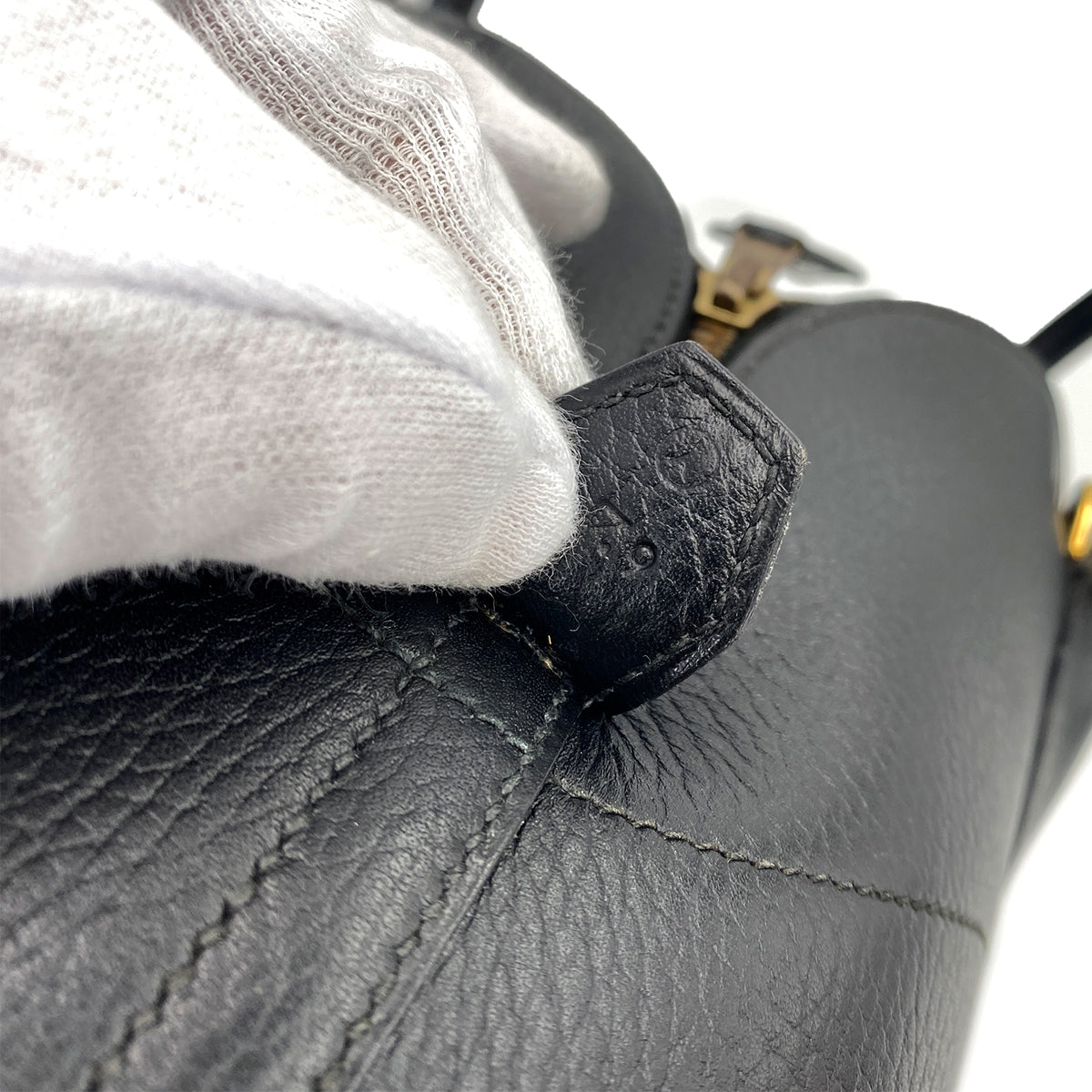 HERMES BOLIDE 35 BLACK ARDENNES HAND SHOULDER BAG 〇Y 90241631