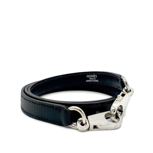 HERMES KELLY BOLIDE BLACK BOXCALF SHOULDER STRAP SHW 90241635