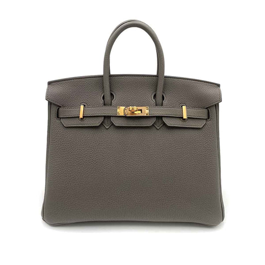 HERMES BIRKIN 25 ETAIN TOGO HAND BAG Z 90241668