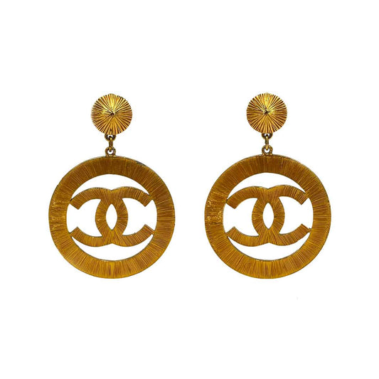 CHANEL VINTAGE EARRINGS COCOMARK ROUND ACCESSORY 93P 90241719