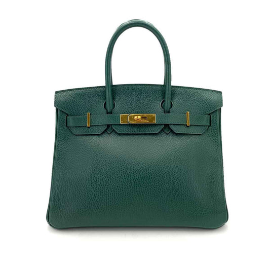 HERMES BIRKIN 30 GREEN ARDENNES HAND BAG 〇W 90241766