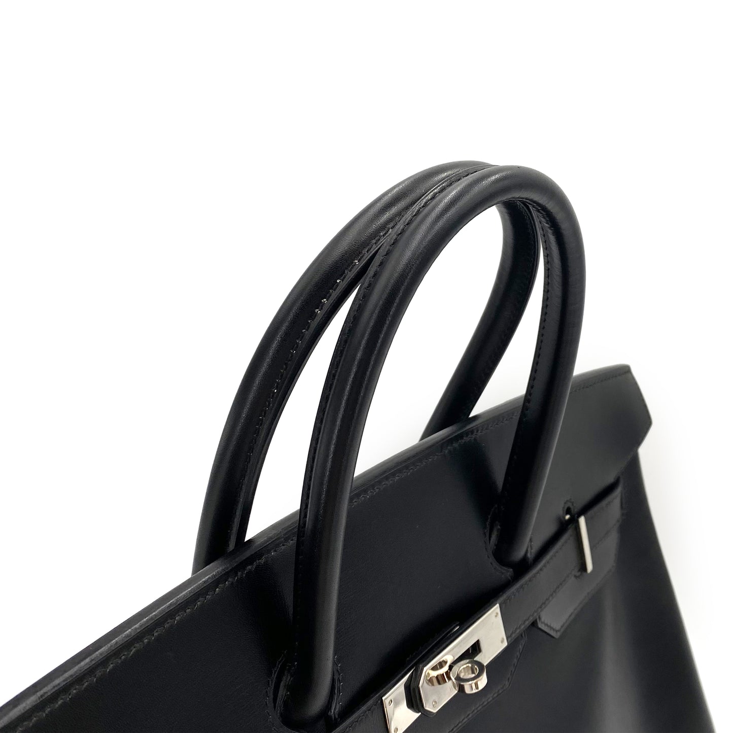 HERMES BIRKIN 35 BLACK BOXCALF HAND BAG □D SHW 90241773