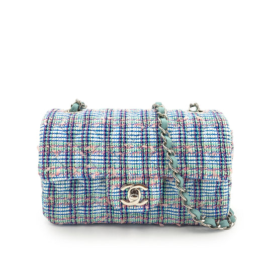 CHANEL MINI MATELASSE 20 CHAIN SHOULDER BAG MULTICOLOR TWEED 90242138