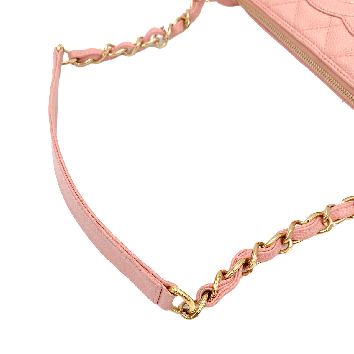 CHANEL VINTAGE MATELASSE BIG COCO ONE SHOULDER BAG PINK CAVIAR SKIN 90242145