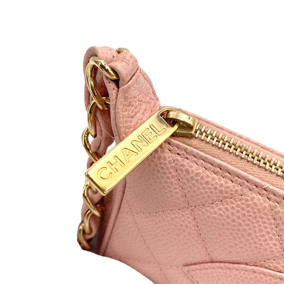 CHANEL VINTAGE MATELASSE BIG COCO ONE SHOULDER BAG PINK CAVIAR SKIN 90242145
