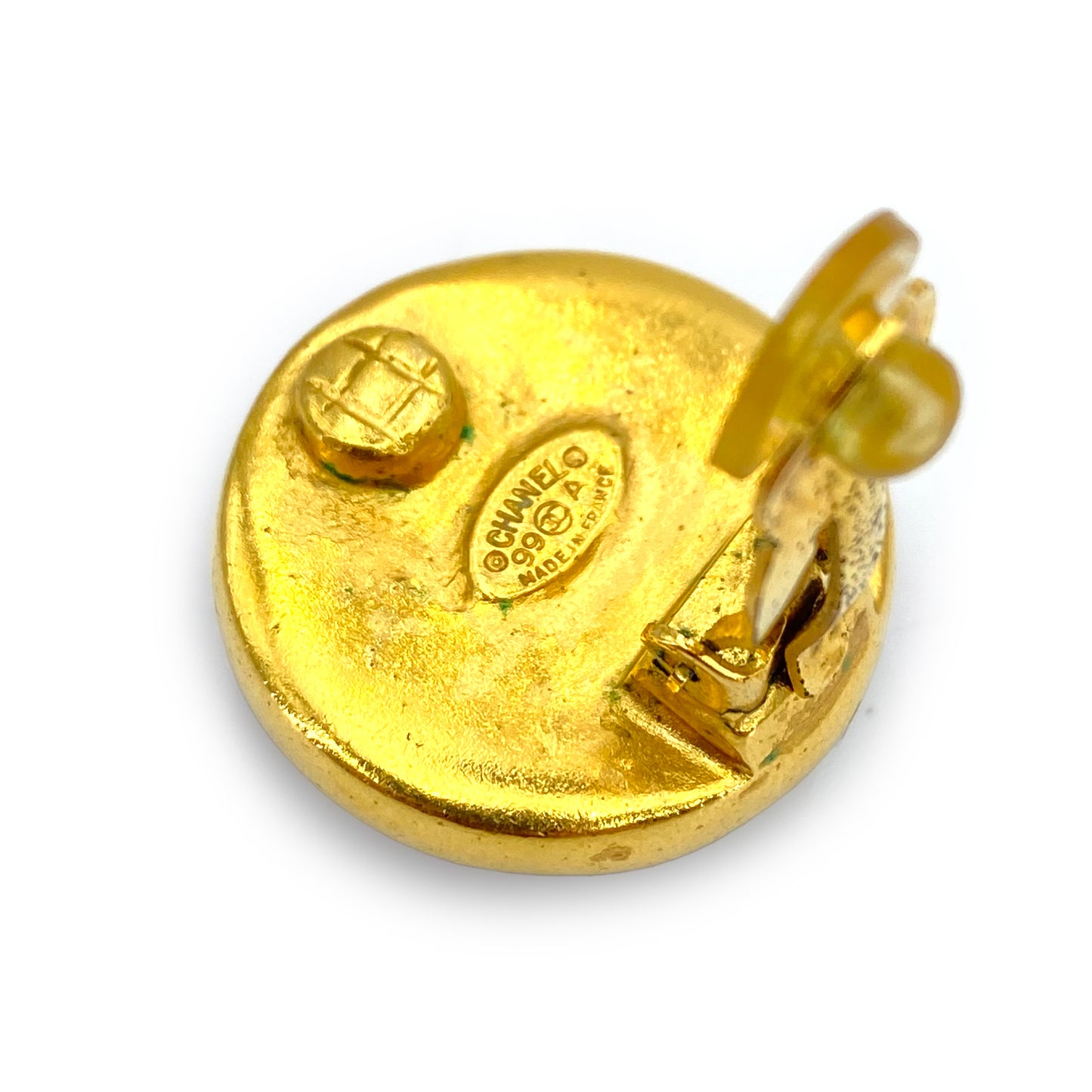 CHANEL VINTAGE EARRINGS ROUND COCOMARK ACCESSORY 99A 90242318
