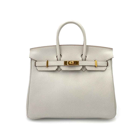 HERMES BIRKIN 25 GREASE PEARL TOGO HAND BAG W 90242332