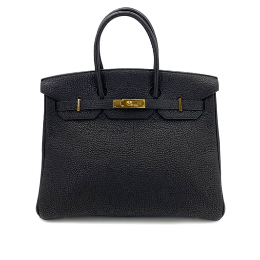 HERMES BIRKIN 35 BLACK TOGO HAND BAG □G 90242654