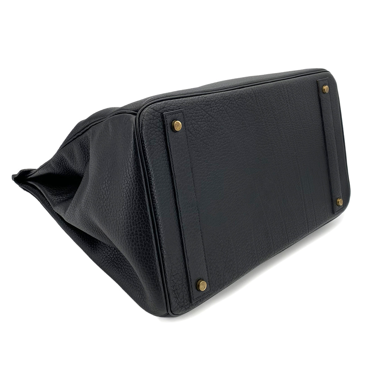 HERMES HAUT A COURROIES 40 BLACK FJORD HAND BAG 〇W 90242902