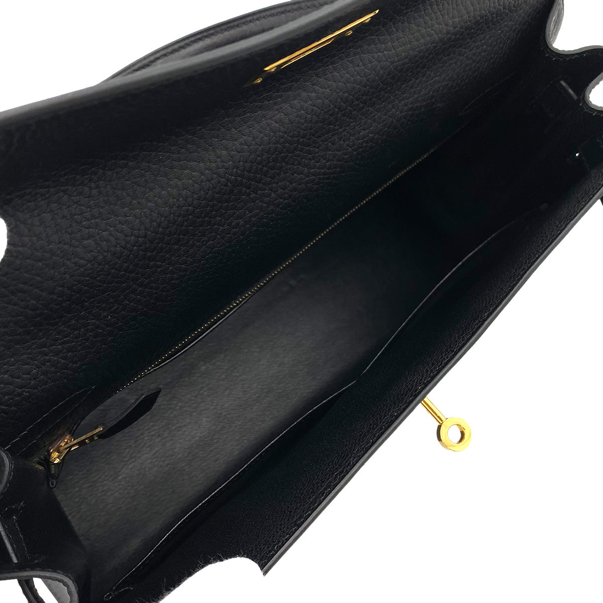 HERMES KELLY 32 SELLIER BLACK ARDENNES HAND SHOULDER BAG □B 90242962