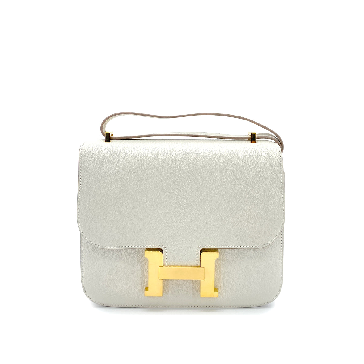 HERMES MINI CONSTANCE 18 MUSHROOM CHEVRE SHOULDER BAG B GHW 90243210