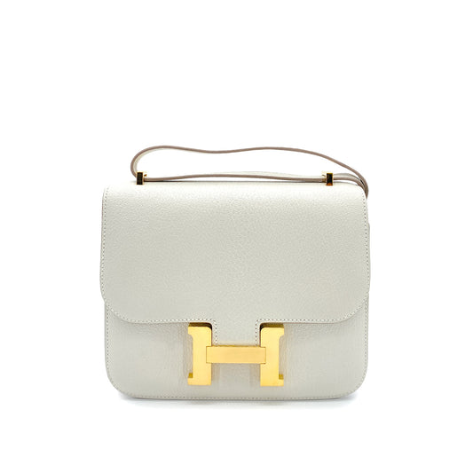 HERMES MINI CONSTANCE 18 MUSHROOM CHEVRE SHOULDER BAG B GHW 90243210