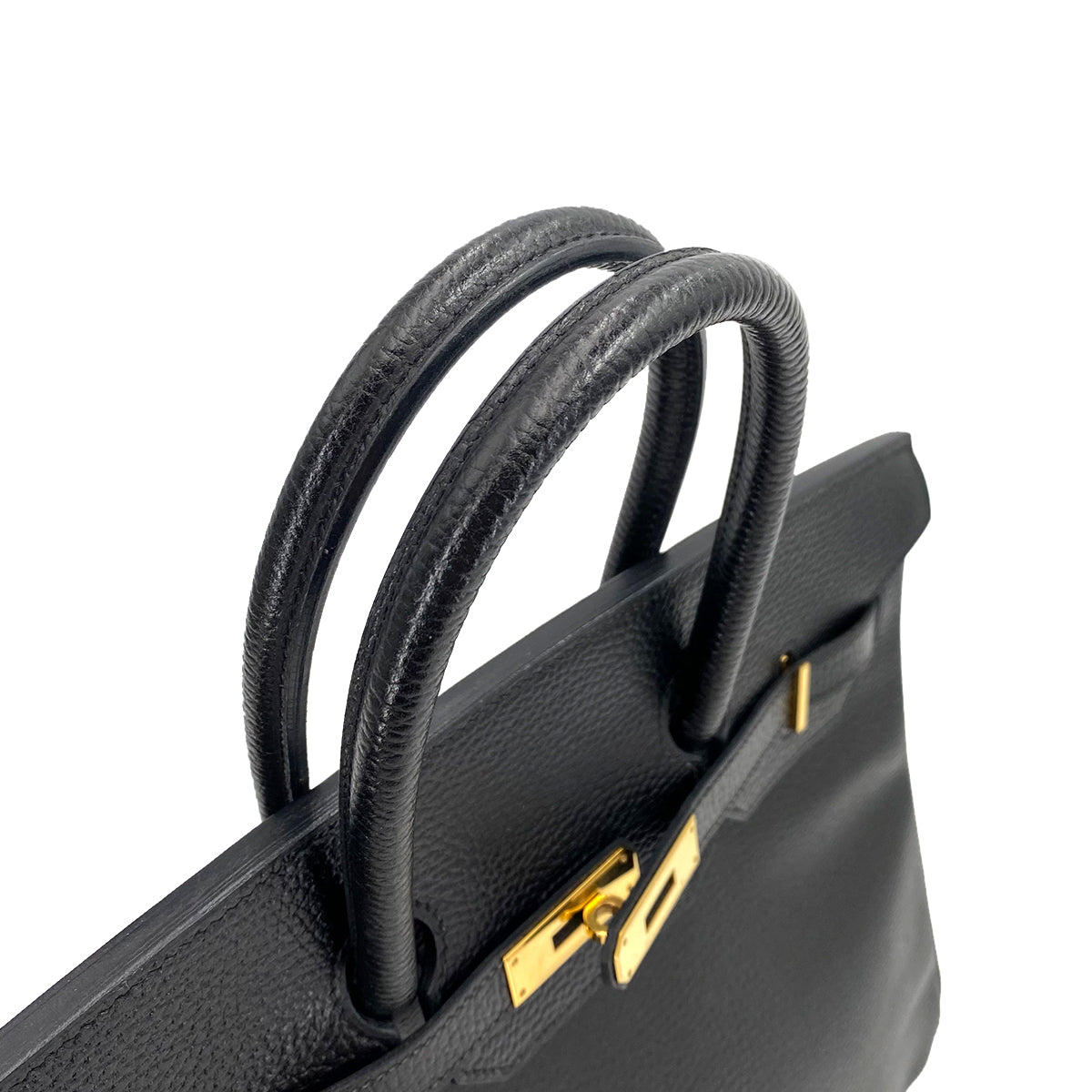 HERMES BIRKIN 35 BLACK ARDENNES HAND BAG 〇Z 90243211