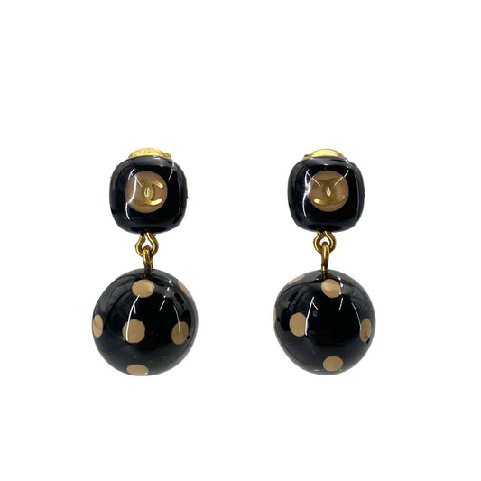CHANEL VINTAGE EARRINGS COCOMARK DOTS ACCESSORY 00A 90243213