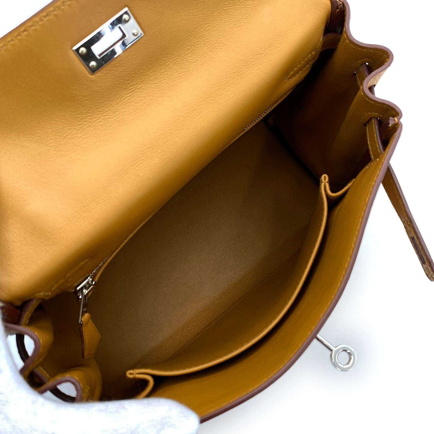 HERMES KELLY 25 RETOURNE BISCUIT SWIFT HAND SHOULDER BAG □M SHW 90243231