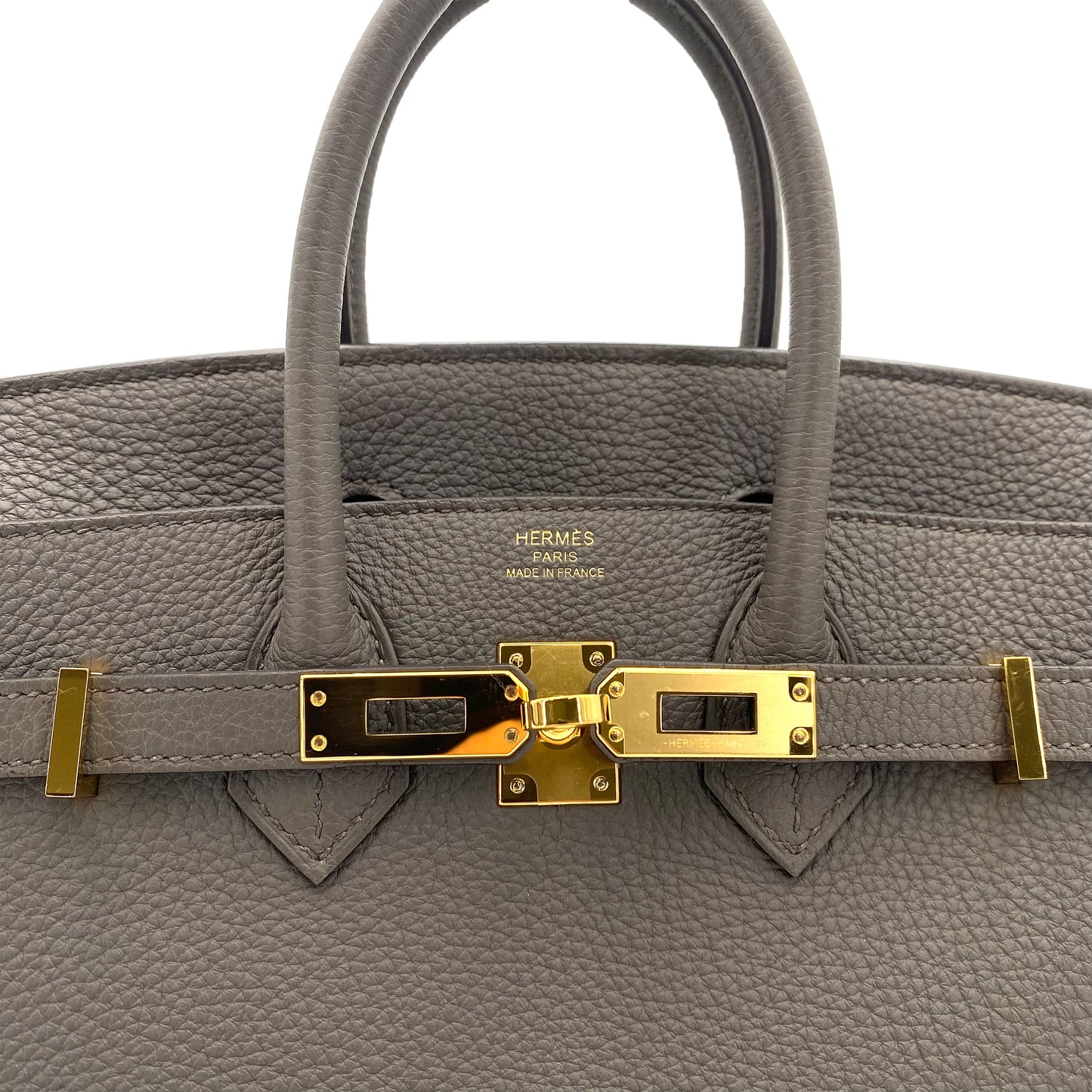 HERMES BIRKIN 25 ETAIN TOGO HAND BAG U 90244077