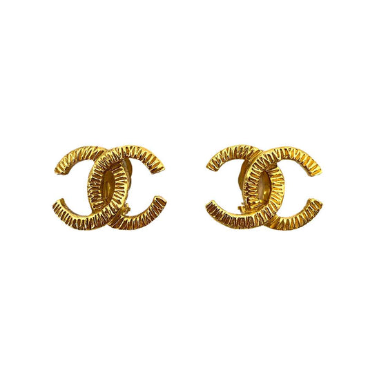 CHANEL VINTAGE EARRINGS COCO MARK ACCESSORY A22P 90244712