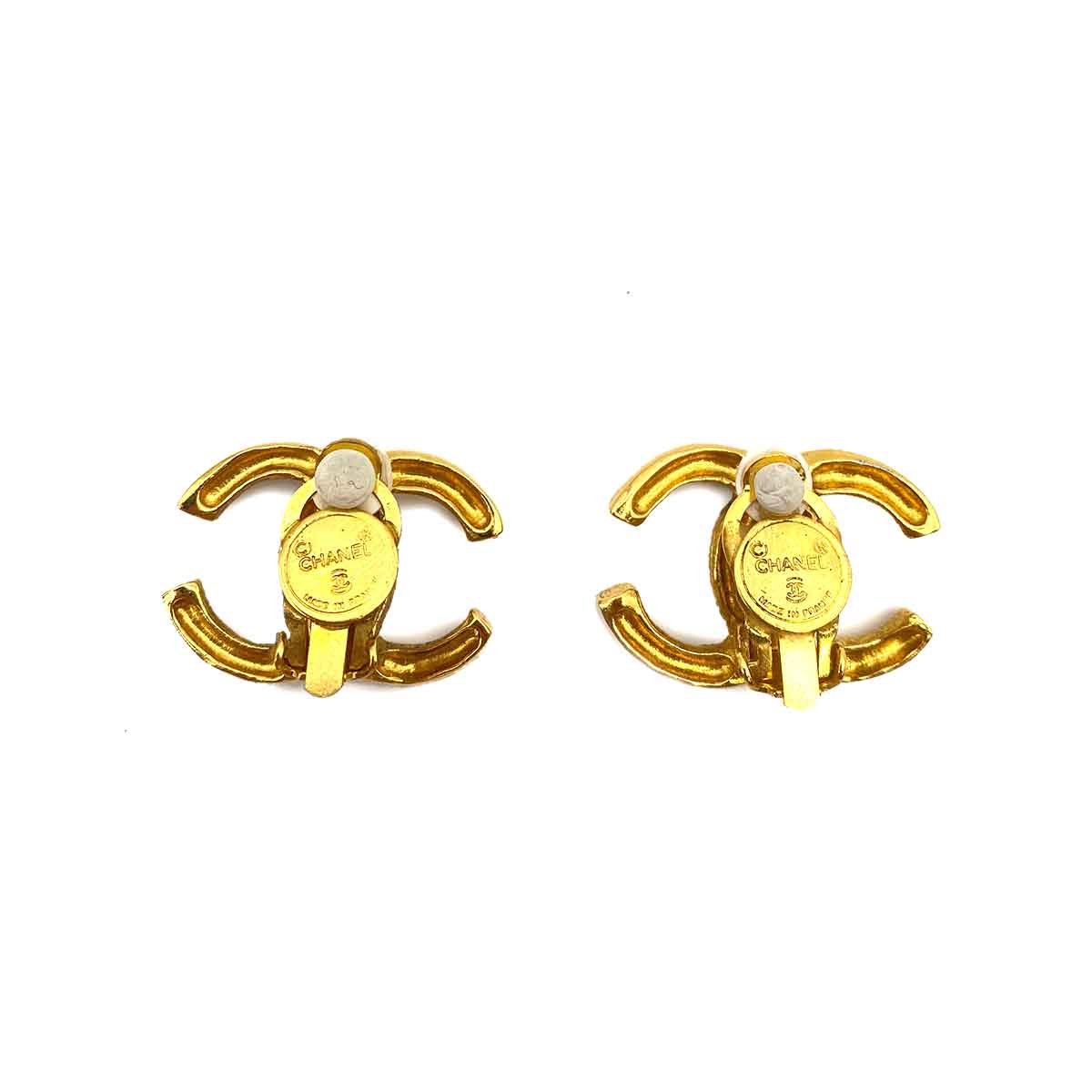 CHANEL VINTAGE EARRINGS COCO MARK ACCESSORY A22P 90244712