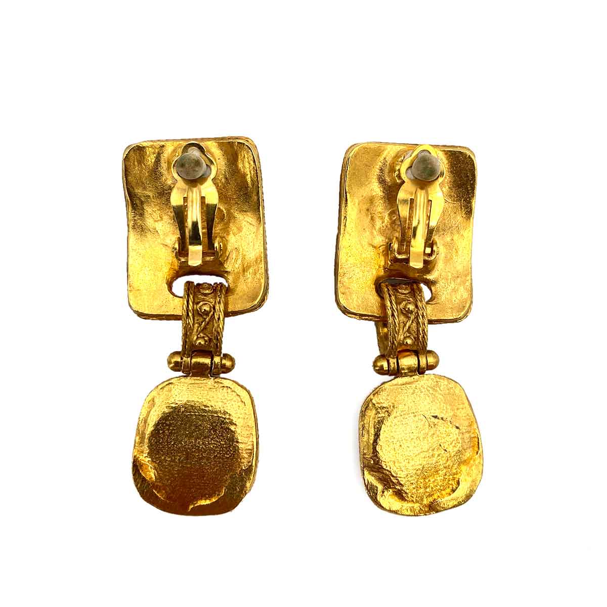 CHANEL VINTAGE EARRINGS GRIPORE COCOMARK COLOR STONE ACCESSORY 94A 90244714