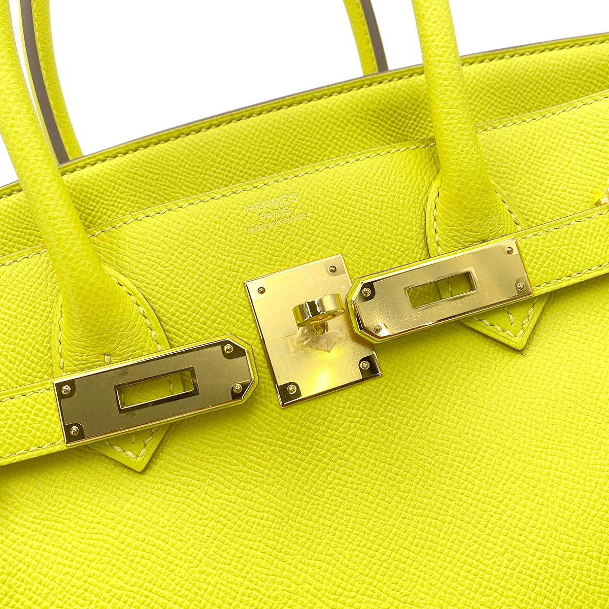 HERMES BIRKIN 30 LIME EPSON HAND BAG Y 90244761
