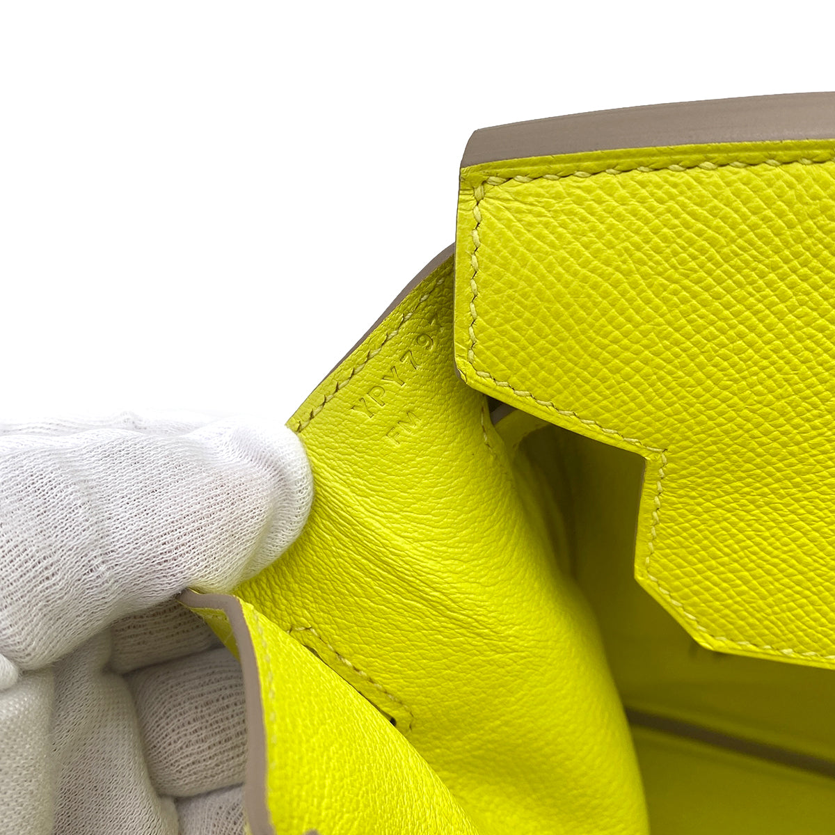 HERMES BIRKIN 30 LIME EPSON HAND BAG Y 90244761