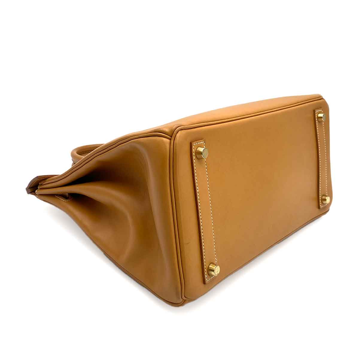 HERMES HAUT A COURROIES 32 NATURAL VASH HUNTER HAND BAG □C 90244809