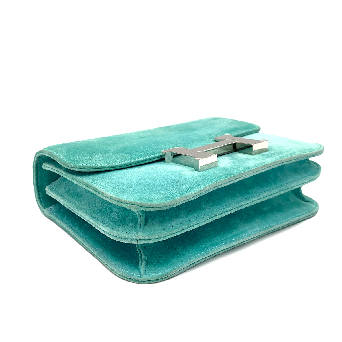 HERMES MINI CONSTANCE 18 BLEU ATOLL DEBRIS SHOULDER BAG X 90244817