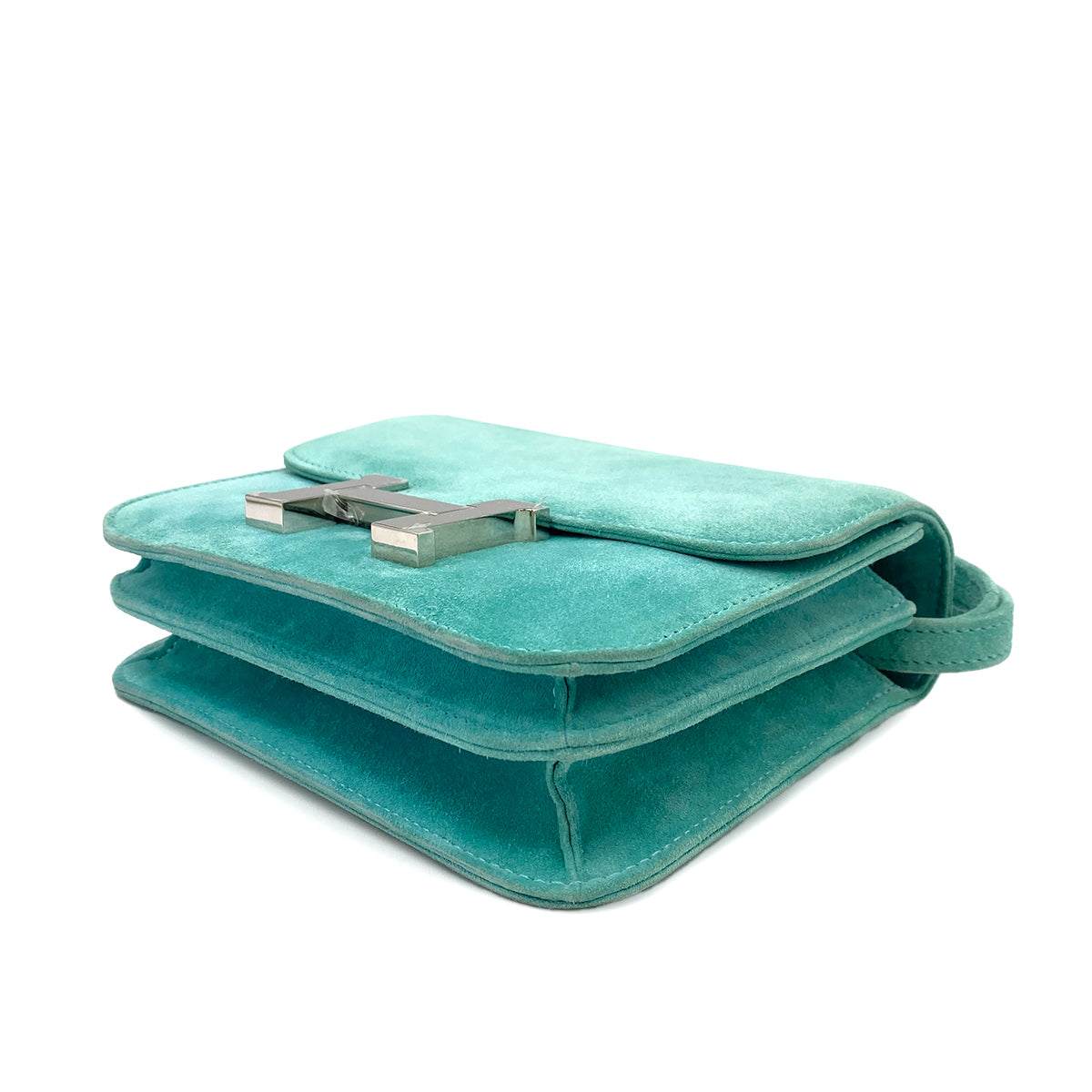 HERMES MINI CONSTANCE 18 BLEU ATOLL DEBRIS SHOULDER BAG X 90244817